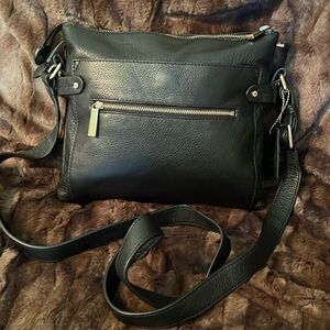 Danier black leather crossbody bag
